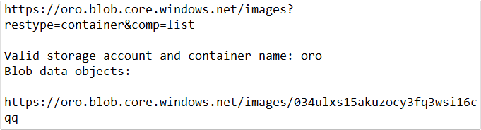 Result from Basic Blob Finder Azure Storage Area Search